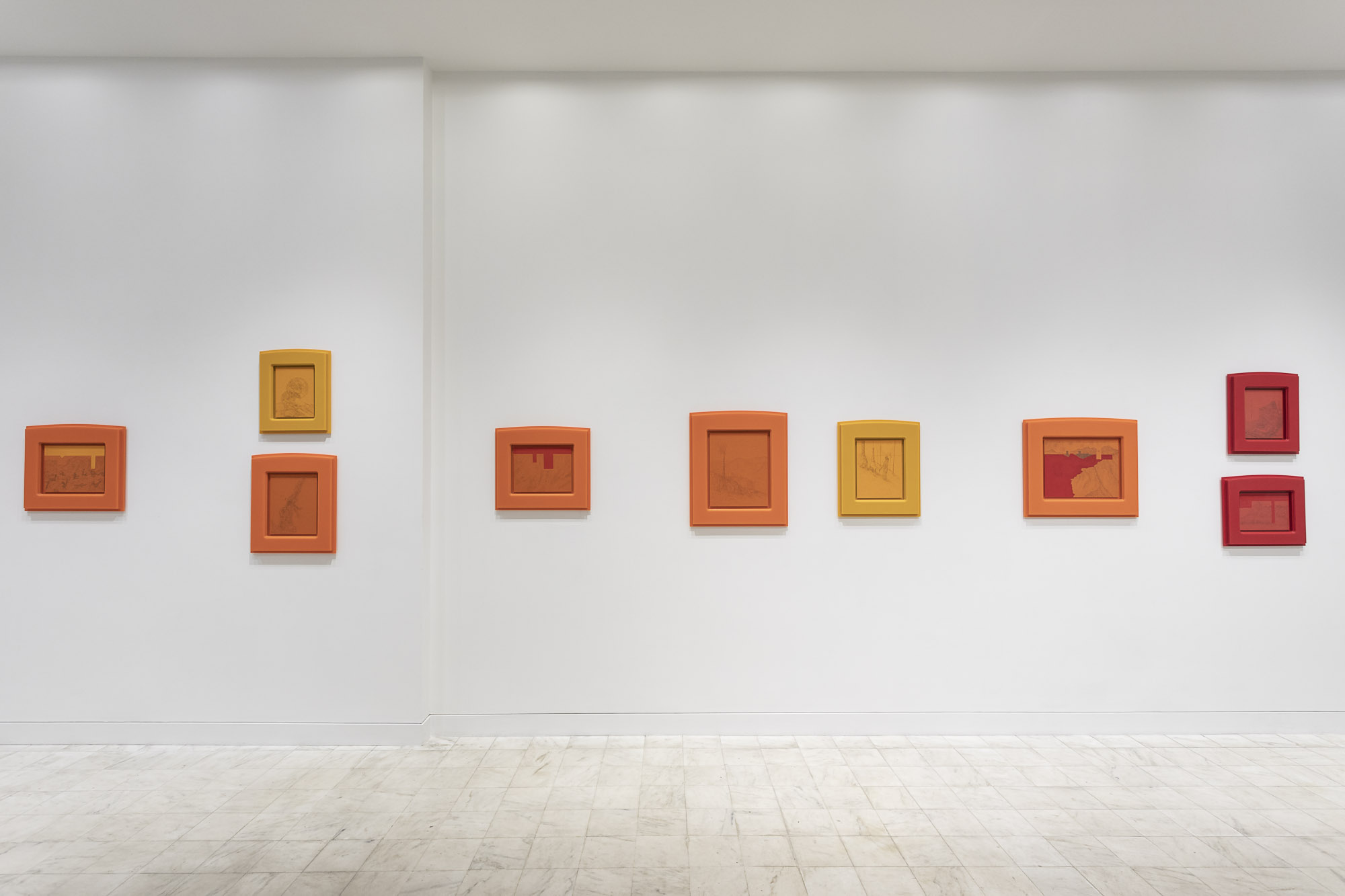 Installation view, Matthew Barney: <i>Embrasure</i>, at Gladstone 64, 2019. 